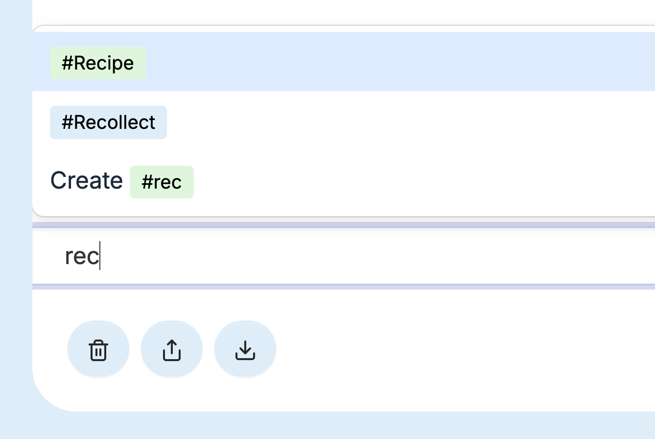 Filtering tags in a note