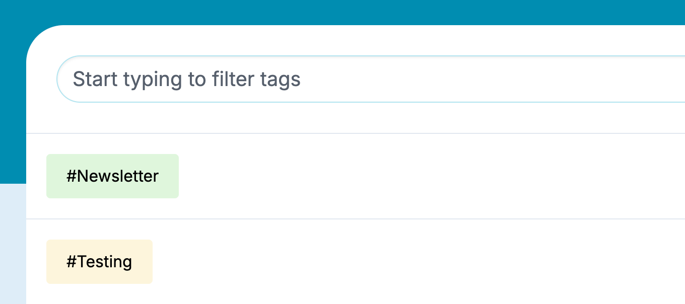 Filtering tags